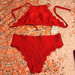 NWT Red 2 pc Cupshe swimsuit